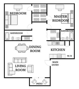 2 Bedrooms 2 Baths 2 Bedrooms 2 Baths