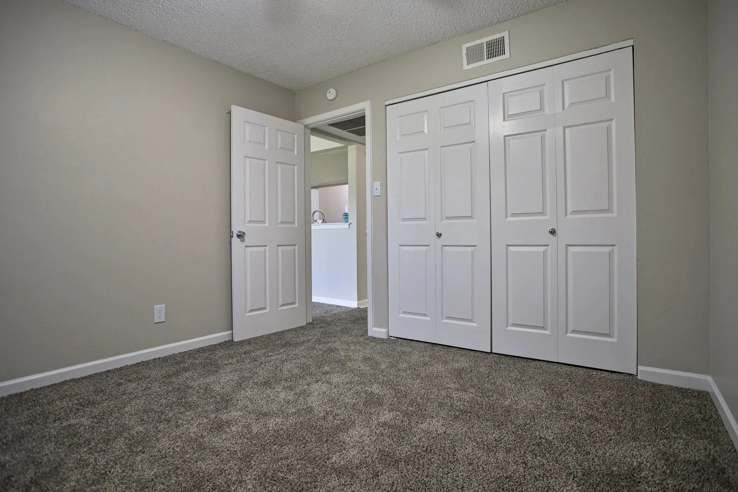 Master bedroom with walk in closet space at Parks on Taylor